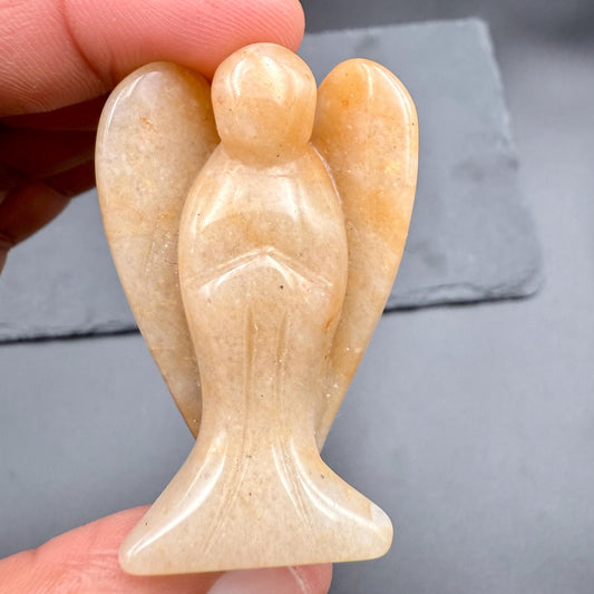 Yellow Jade Angel – Crystal of Joy, Confidence & Good Fortune (2")