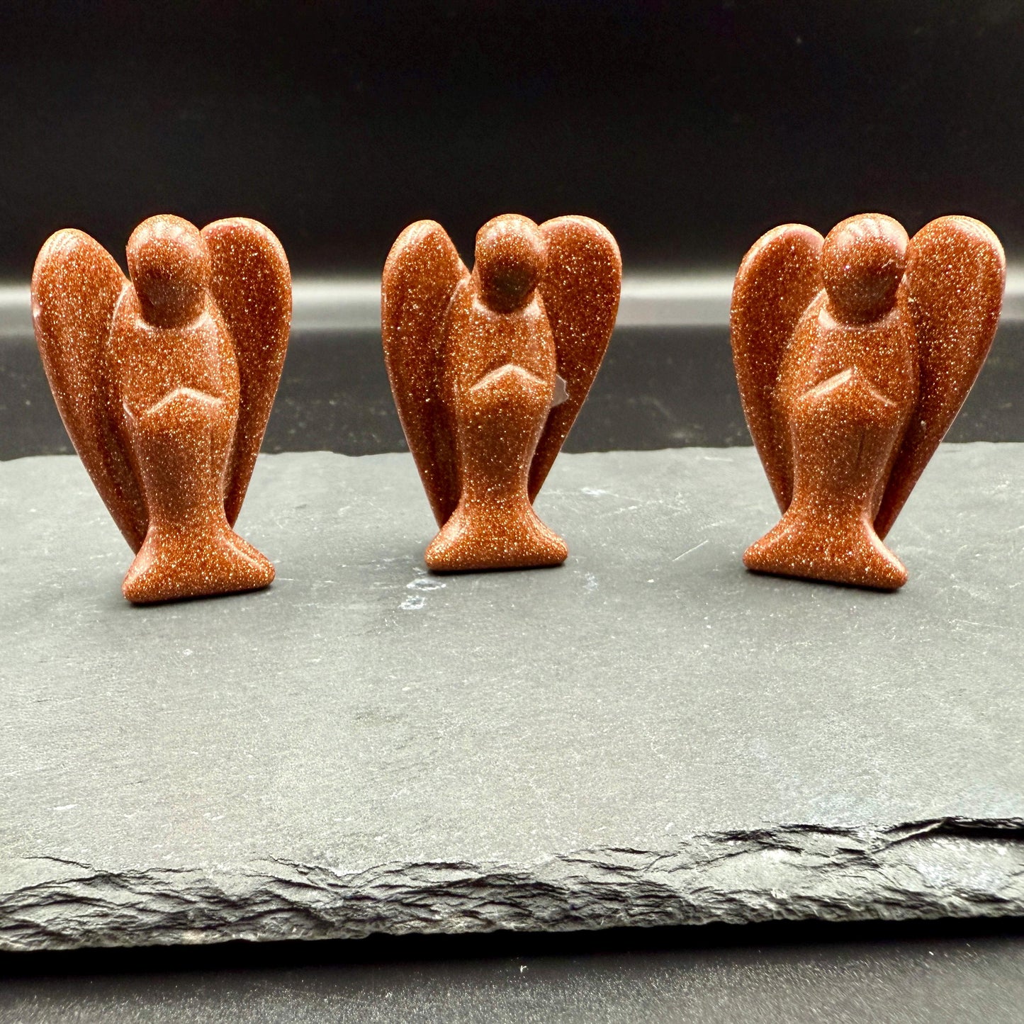 Red Goldstone Angel – Crystal of Ambition, Confidence & Positive Energy (2")
