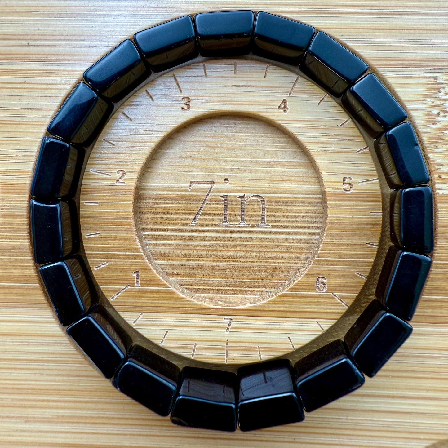Black Tourmaline Bracelet 12MM – Square Pyramid Cut Crystal for Protection, Grounding & Energy Shielding
