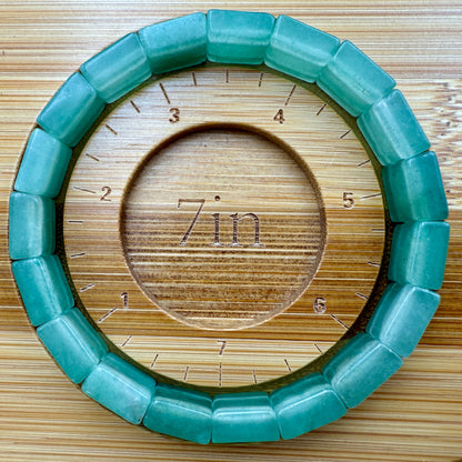 Green Aventurine Bracelet 11MM – Square Pyramid Cut Crystal for Luck, Prosperity & Emotional Harmony