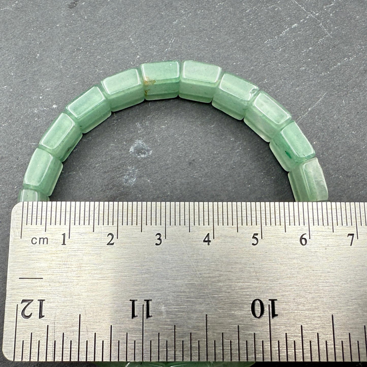 Green Aventurine Rectangular Faceted Bracelet 10x12MM • Natural Luck & Prosperity Crystal • Heart Chakra Healing Jewelry