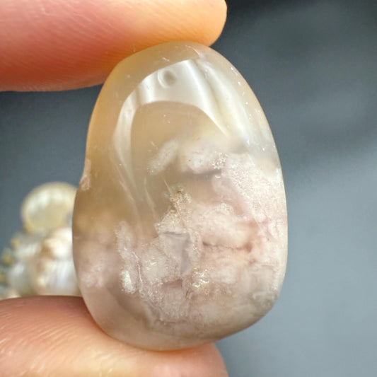 Flower Agate Tumbled Stone – Natural Crystal for Growth, Self-Love, Healing & Emotional Transformation