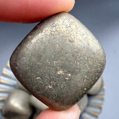Pyrite Tumbled Stone – Natural Crystal for Wealth, Protection, Confidence & Manifestation