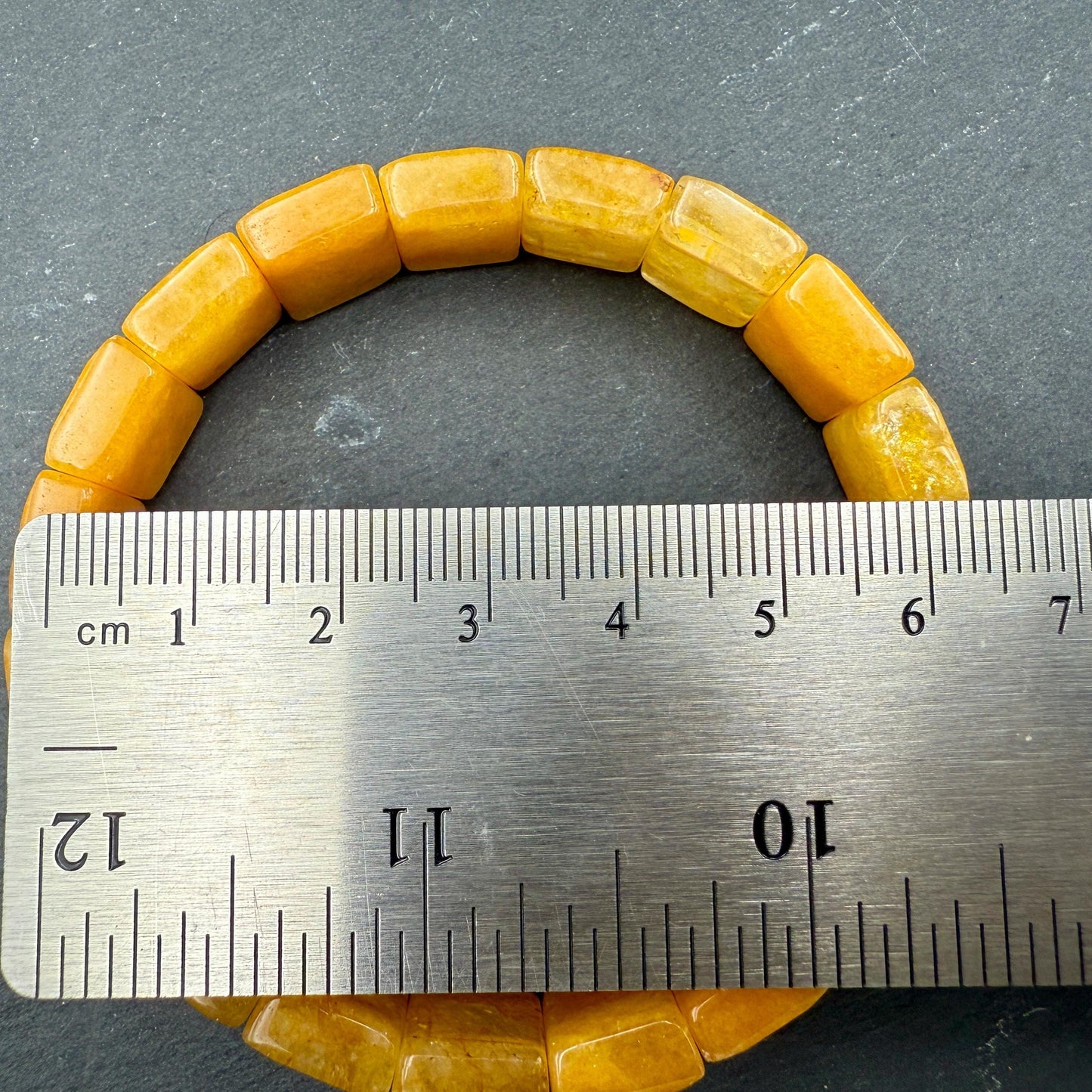 Yellow Aventurine Bracelet 10.5×14MM – Square Pyramid Cut Crystal for Confidence, Joy & Personal Power