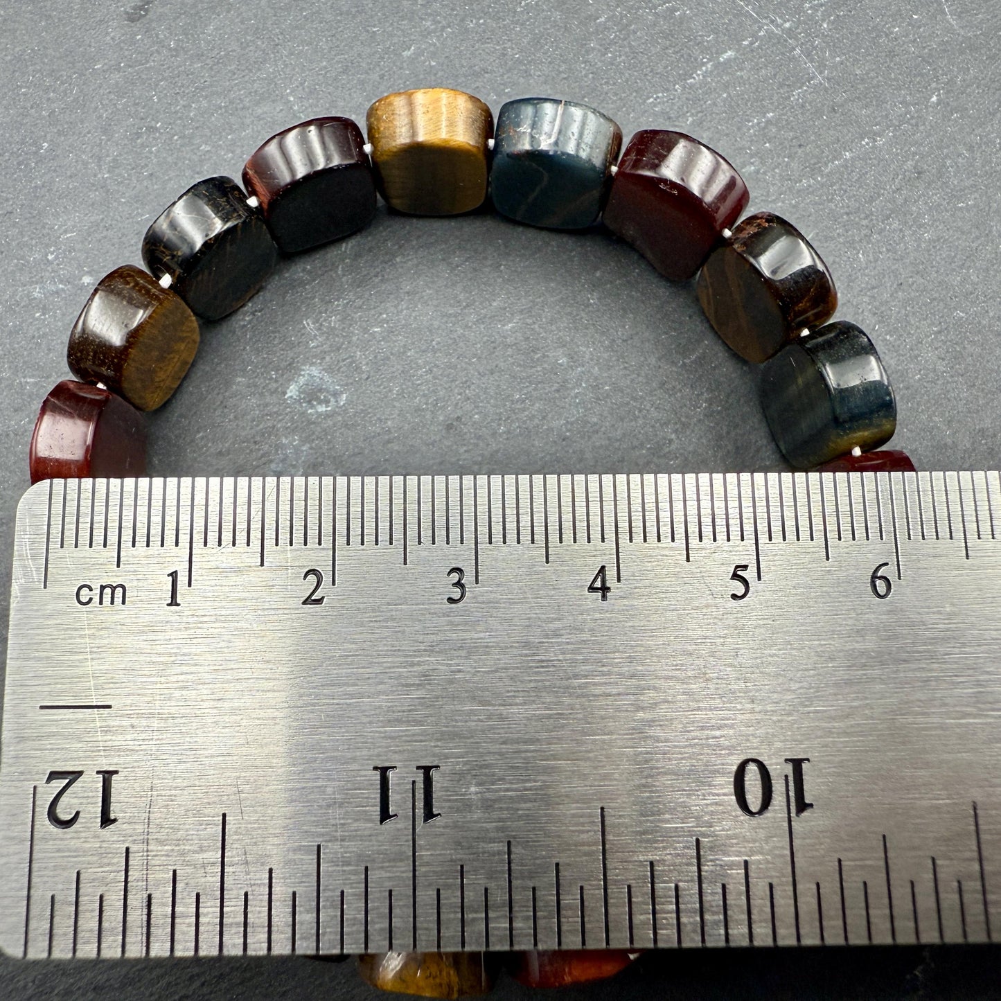 Multi-Color Tiger Eye Bracelet • Oval Faceted Crystal Jewelry