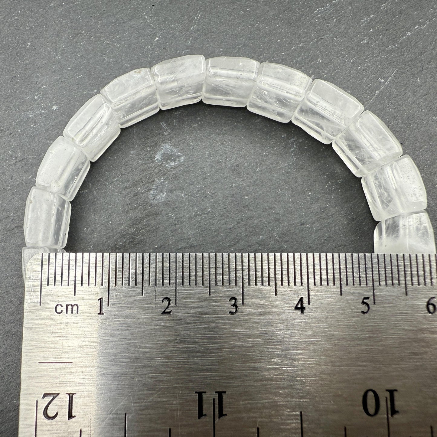 Clear Quartz Bracelet  - Faceted Rectangular Crystal Master Healer