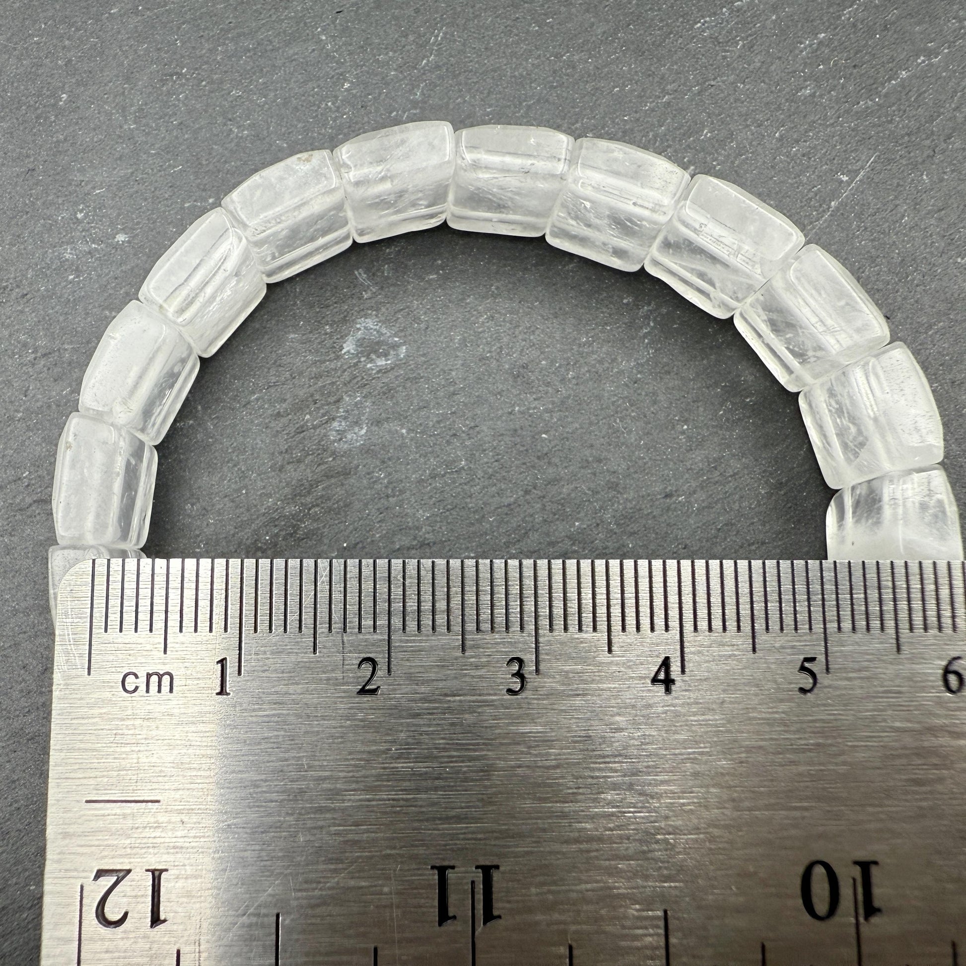 Clear Quartz Bracelet  - Faceted Rectangular Crystal Master Healer