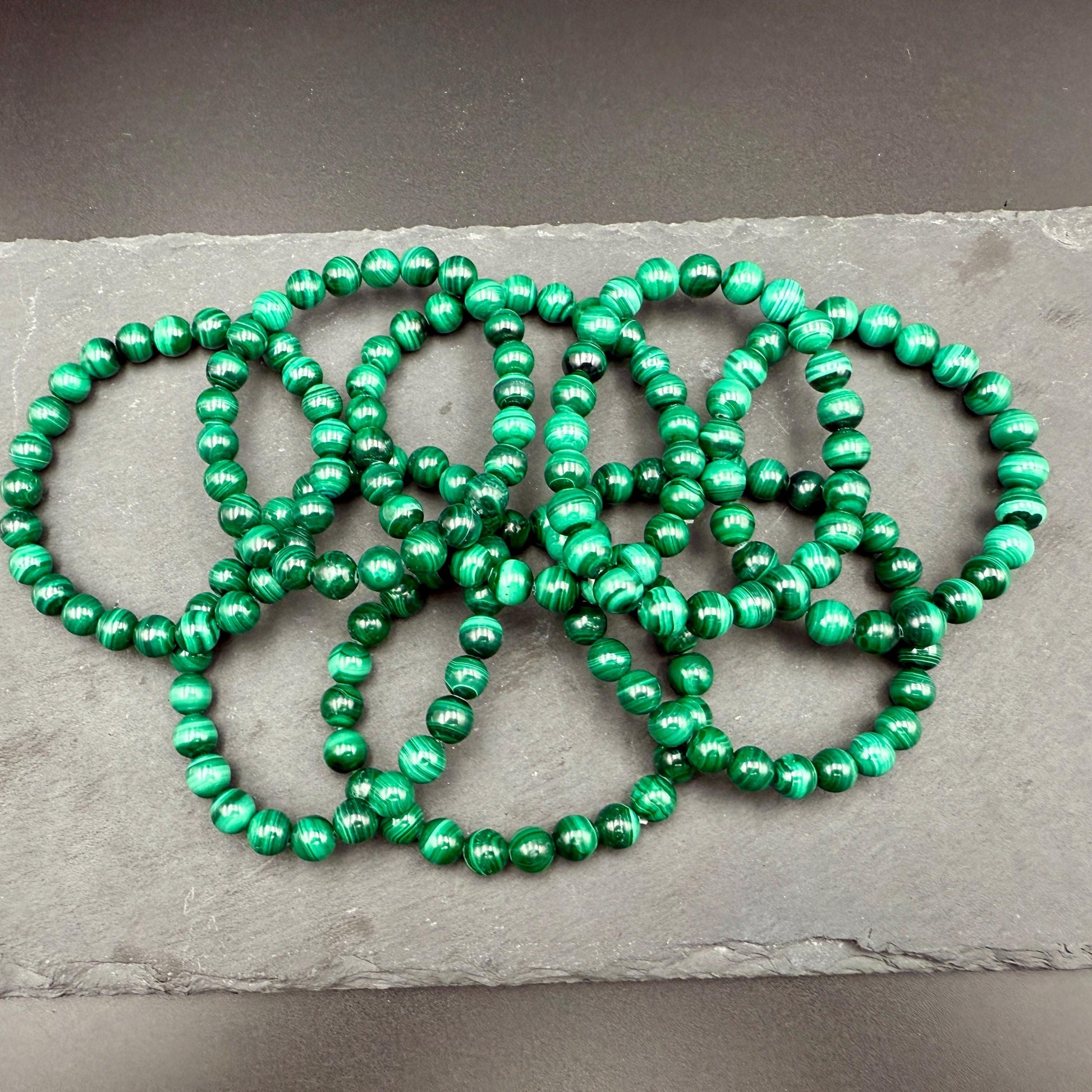 AAA Malachite Bracelet – Natural Stone for Protection, Transformation & Heart Healing