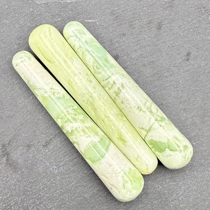 Chinese Jade Crystal Massage Wand | Natural Stone Acupressure Tool for Trigger Point Therapy, Muscle Relief & Energy Healing