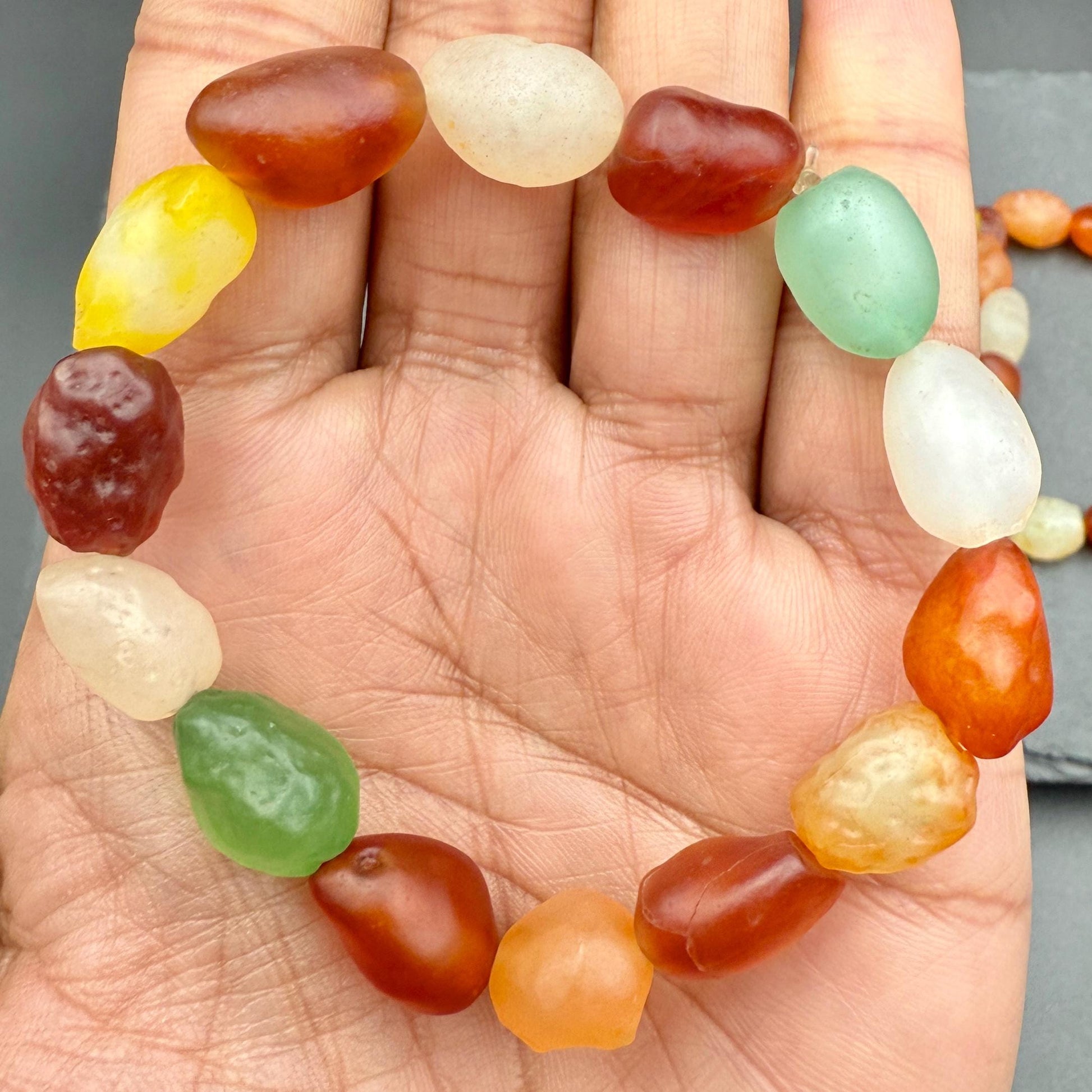 Gobi Desert Agate Bracelet 12x10MM • Natural Desert Stone • Grounding, Protection & Earth Energy Healing Jewelry