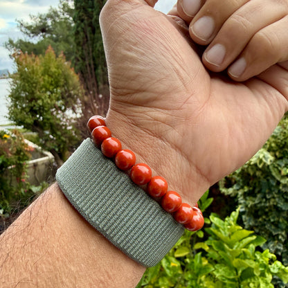 AAA Red Jasper Bracelet 8mm – Grounding, Strength, Root Chakra