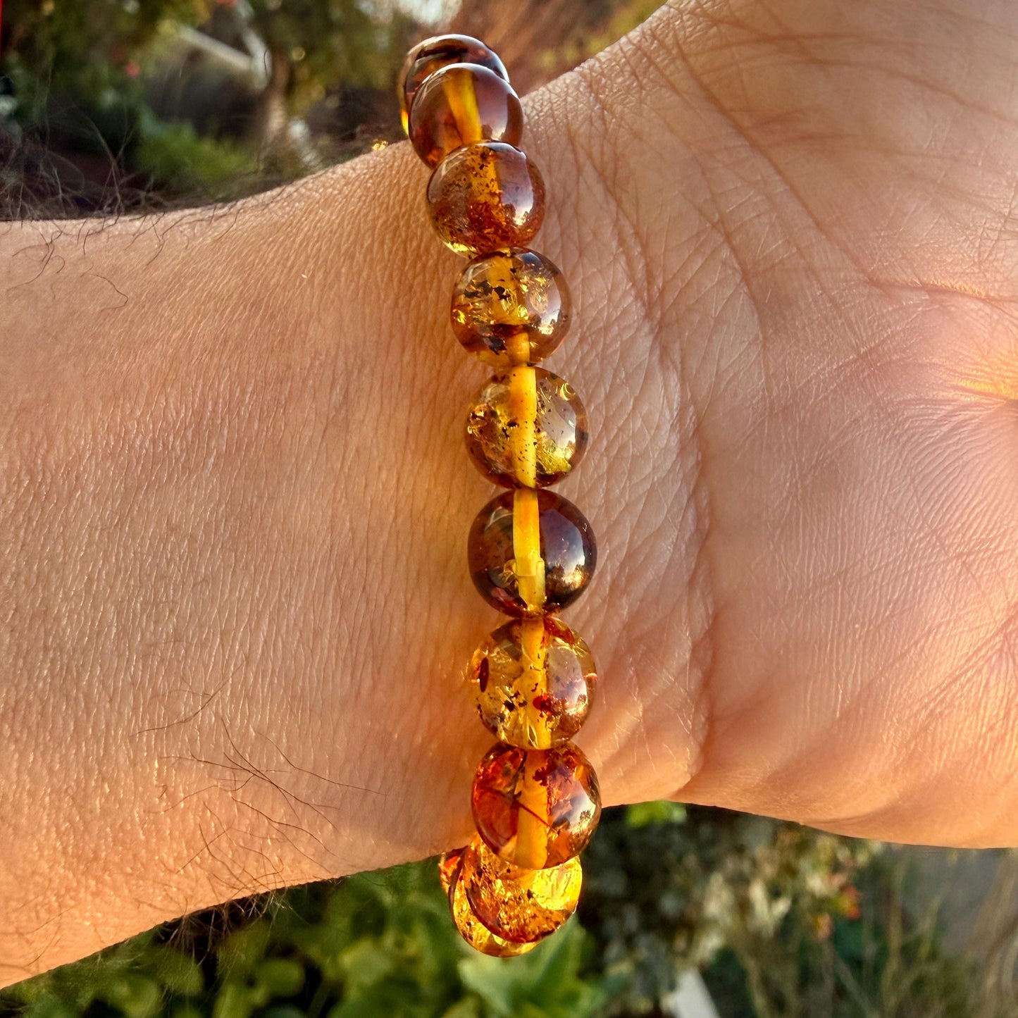 Authentic Baltic Amber Bracelet 6mm 8mm Blood Flower Amber Jewelry Gift for Babies Adults