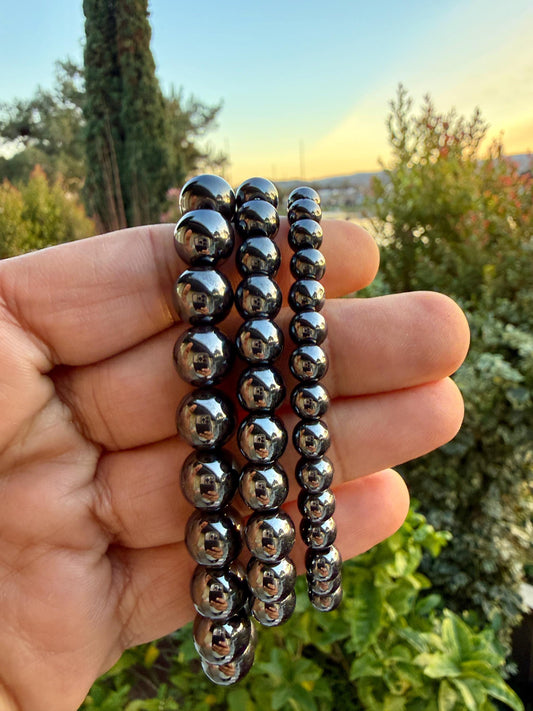Hematite Bracelet — Grounding & Focus