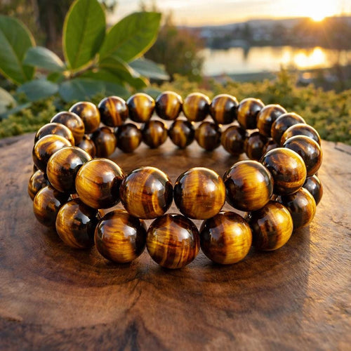 Natural Tiger Eye Bracelet  - AAA+ |6mm 8mm 10mm 12mm | Protection Wealth Confidence | Unisex