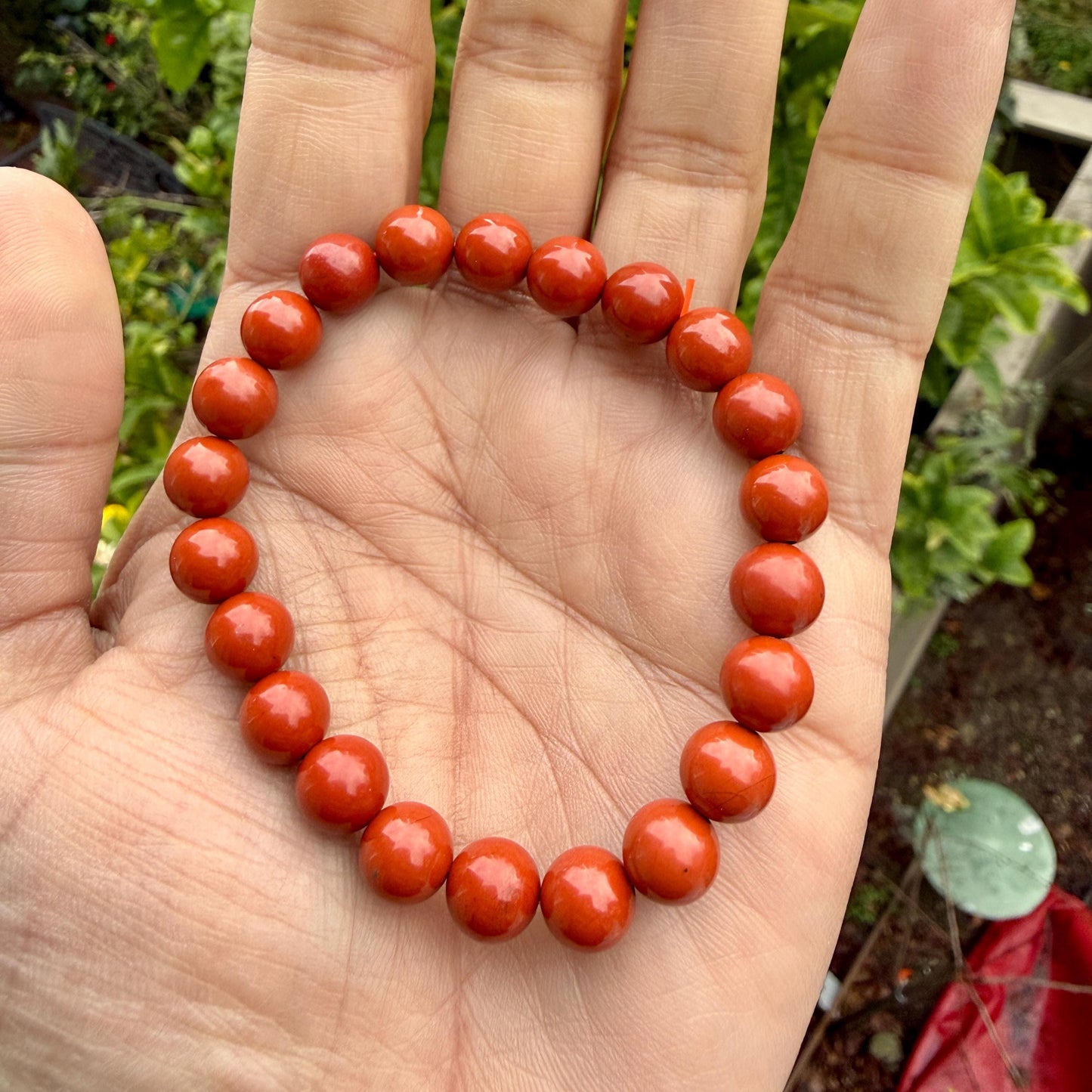 AAA Red Jasper Bracelet 8mm – Grounding, Strength, Root Chakra
