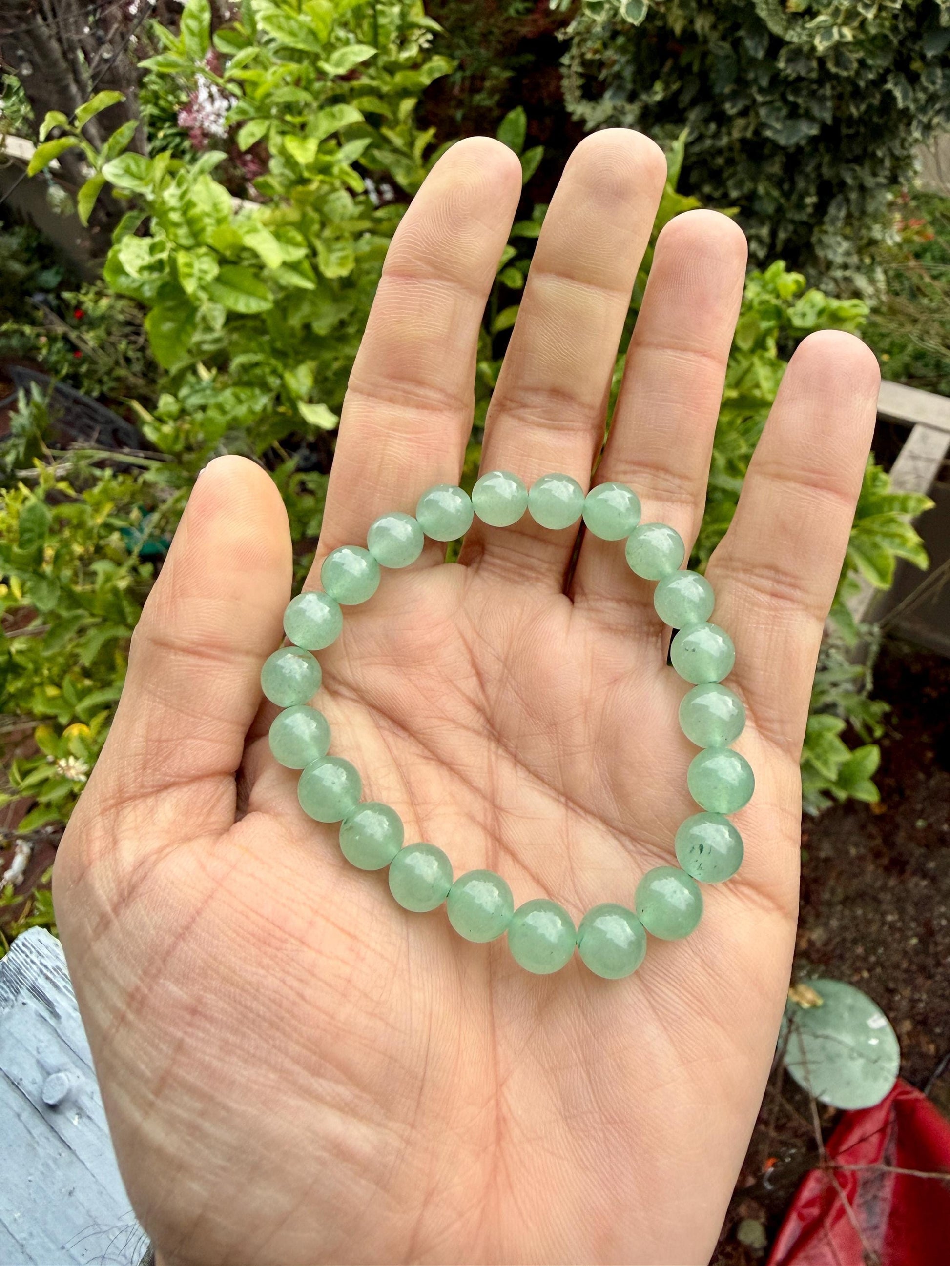 Green Aventurine Bracelet 8mm – Natural Crystal, Luck & Abundance