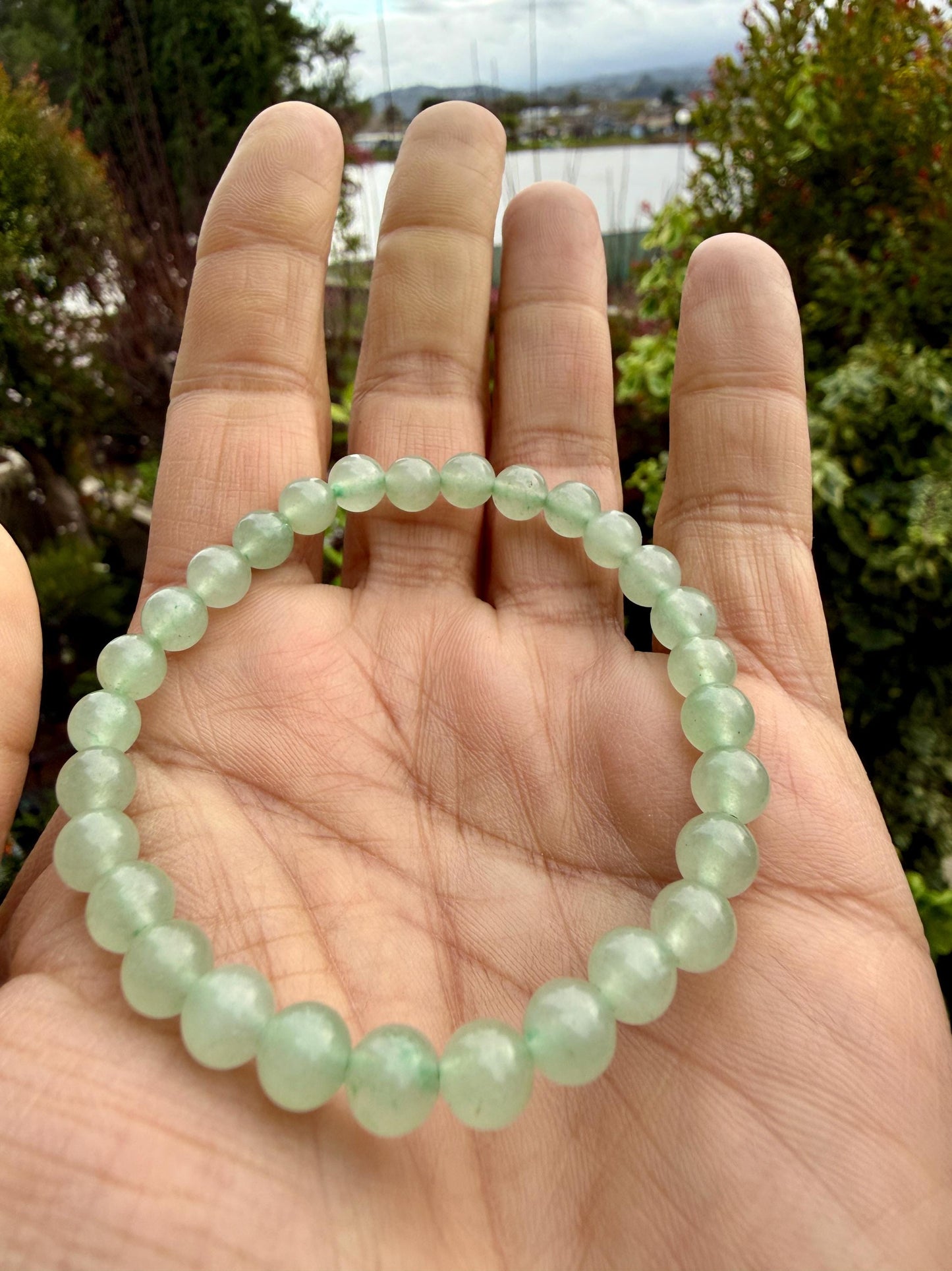 Green Aventurine Bracelet 6.5mm – Natural Crystal, Luck & Abundance