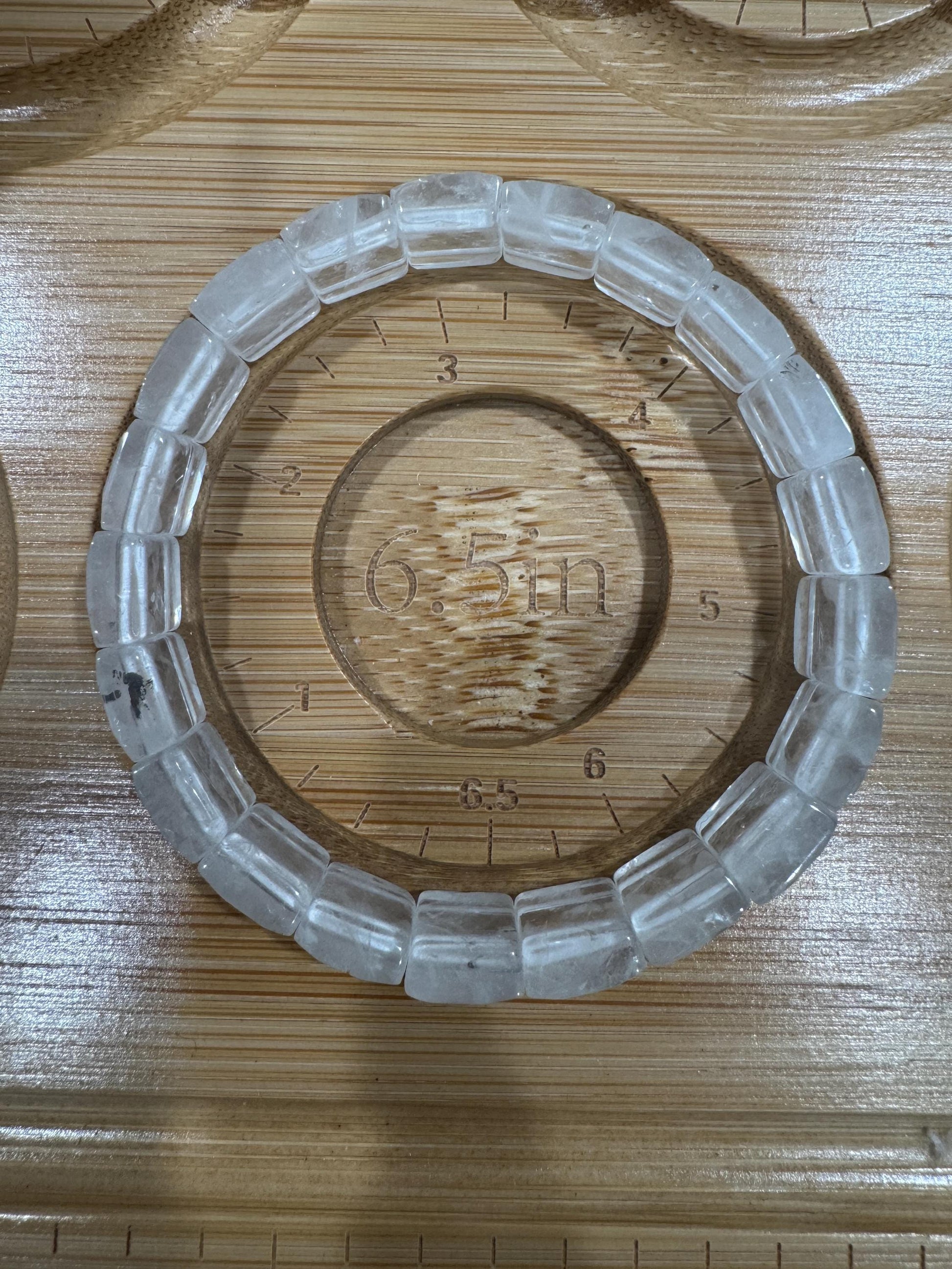 Clear Quartz Bracelet  - Faceted Rectangular Crystal Master Healer