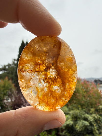 Golden Healer Worry Stone — Calm & Clarity