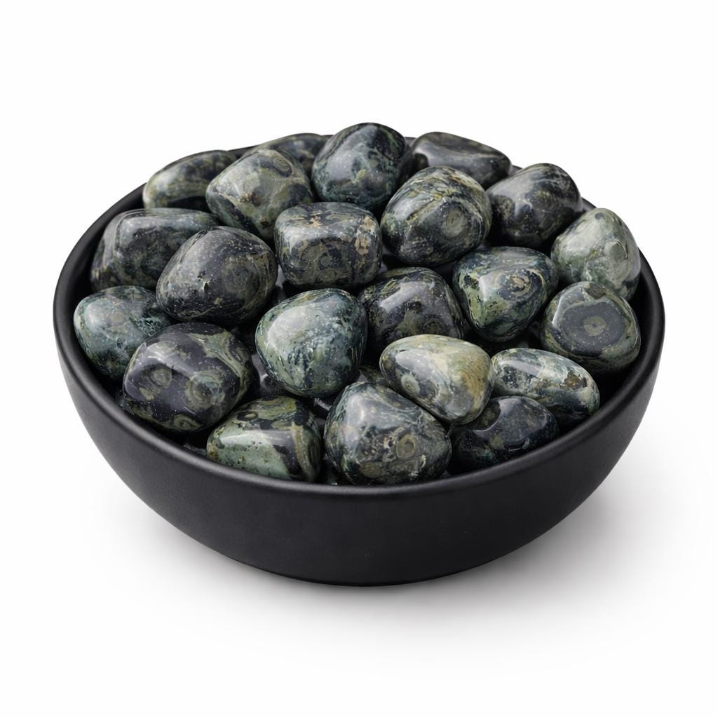 Kambaba Jasper Tumbled Stone – Natural Crystal for Grounding, Peace, Protection & Ancient Earth Energy