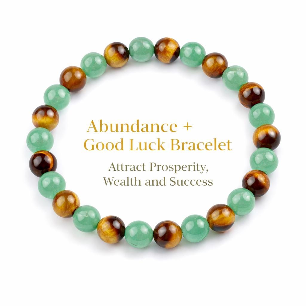 Good Luck Bracelet:Tiger Eye and Green Aventurine