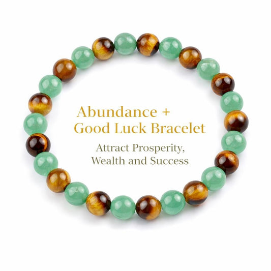 Good Luck Bracelet:Tiger Eye and Green Aventurine