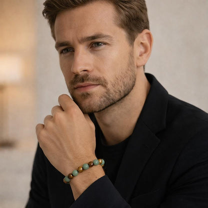 Good Luck Bracelet:Tiger Eye and Green Aventurine