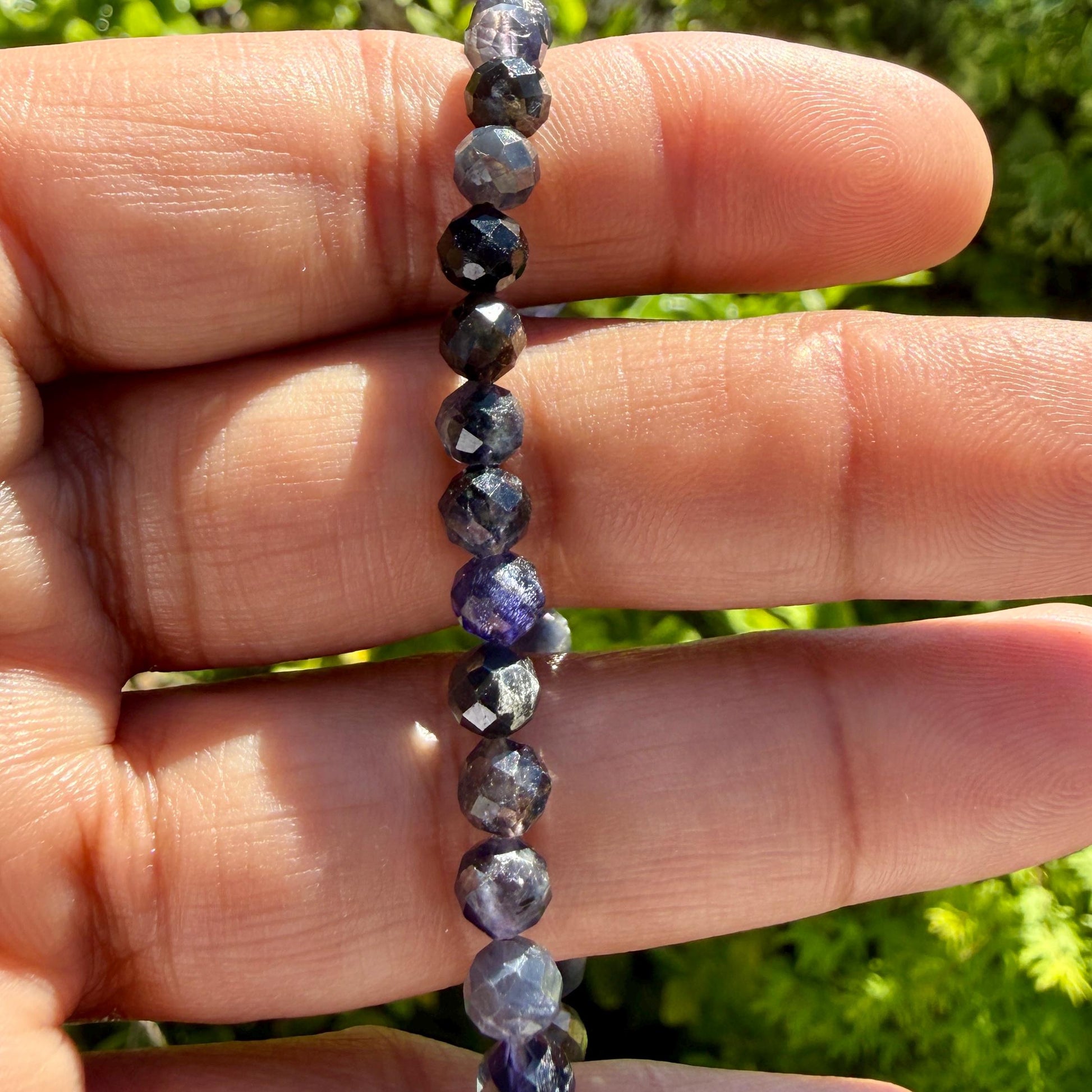 Natural Sapphire Bracelet – 5mm Faceted Gemstone Bracelet – Mothers Day Gift –  Wisdom & Protection Jewelry