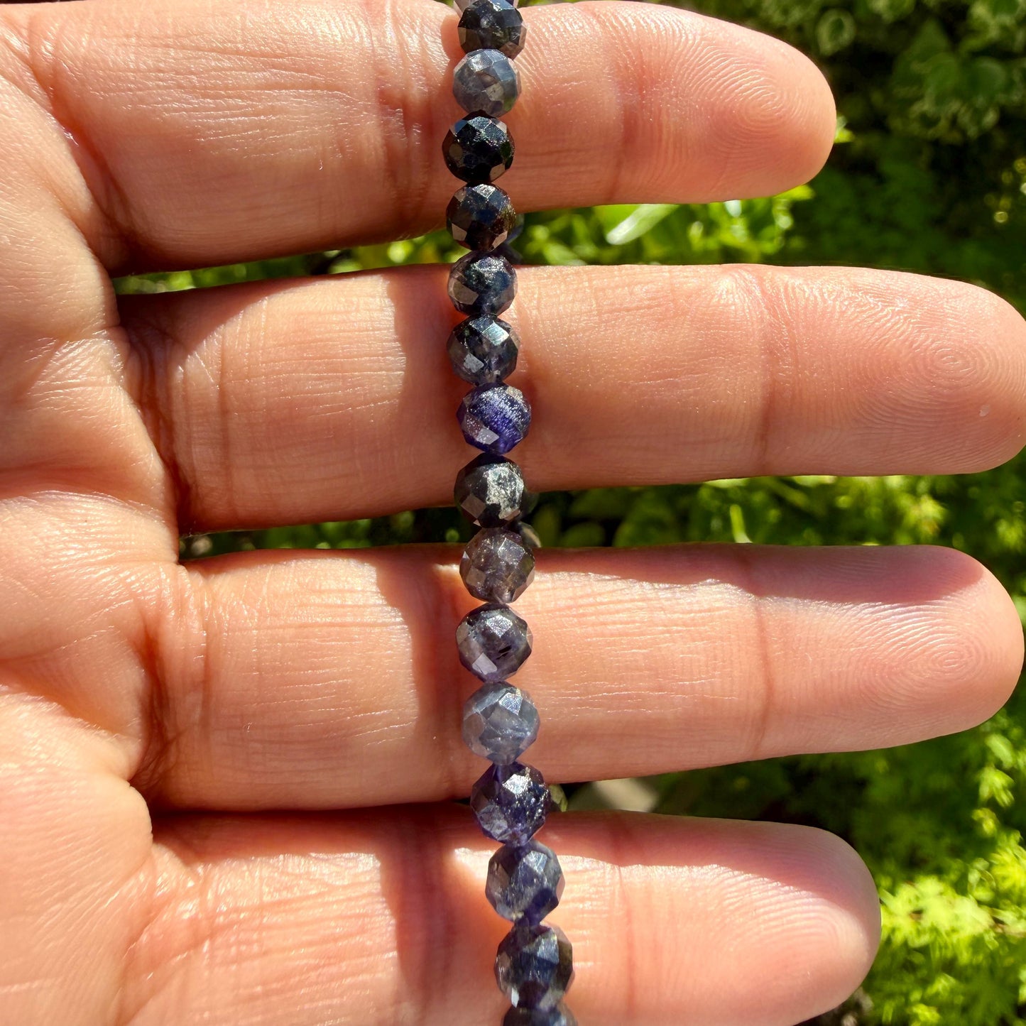 Natural Sapphire Bracelet – 5mm Faceted Gemstone Bracelet – Mothers Day Gift –  Wisdom & Protection Jewelry