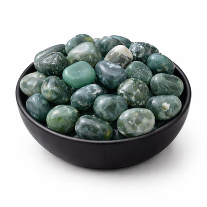 Moss Agate Tumbled Stone – Natural Crystal for Growth, Healing, Abundance & Emotional Balance