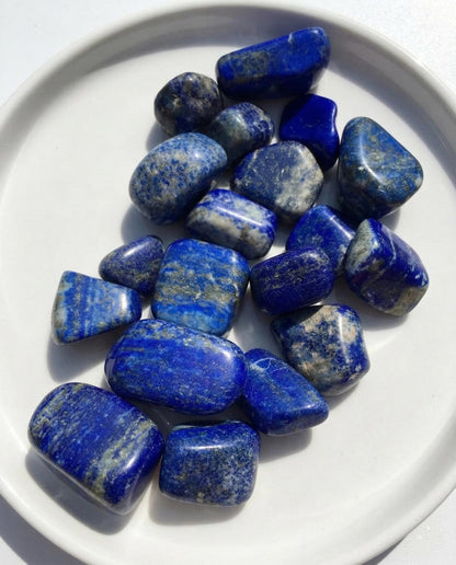 Lapis Lazuli Tumbled Stone – Natural Crystal for Wisdom, Truth, Intuition & Inner Power