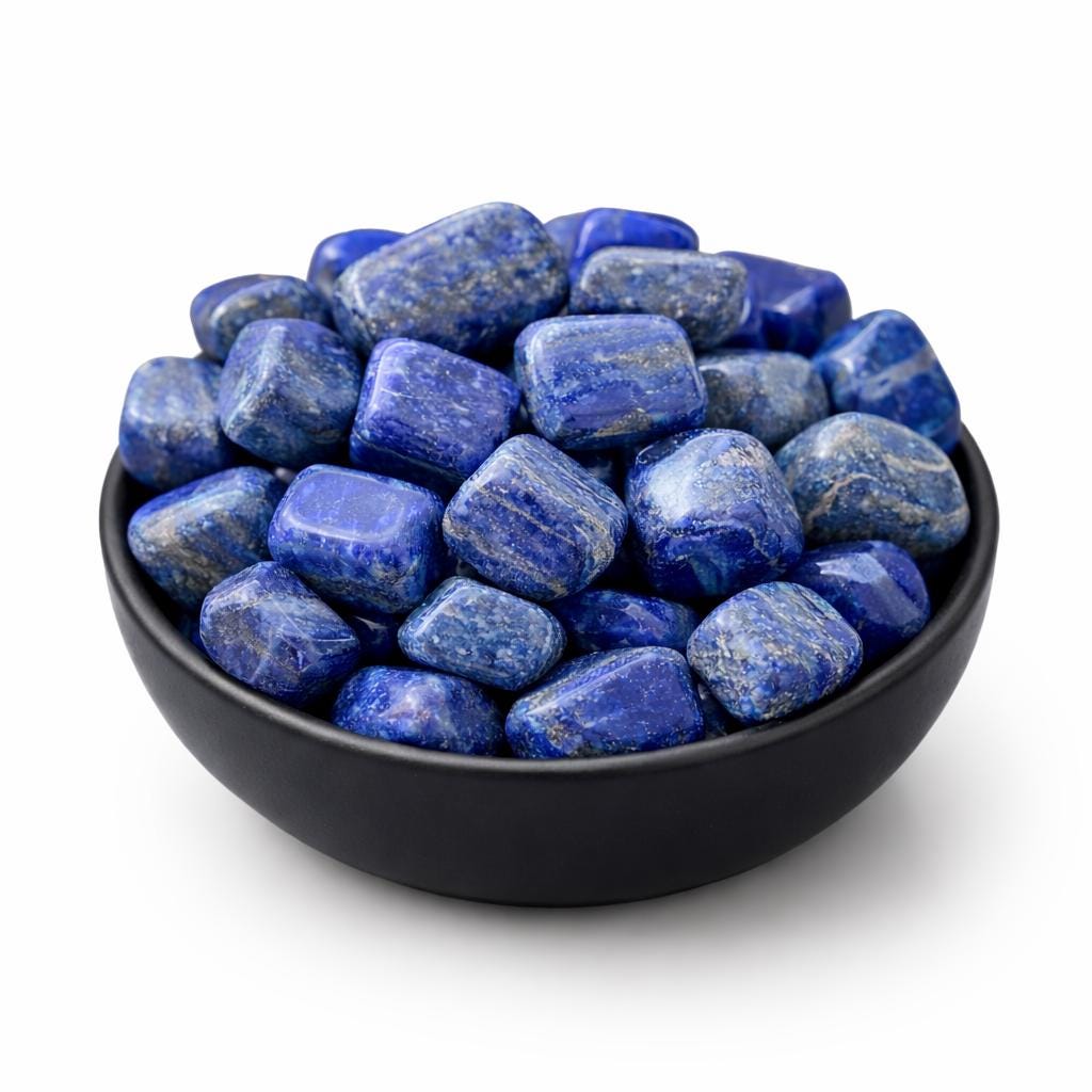 Lapis Lazuli Tumbled Stone – Natural Crystal for Wisdom, Truth, Intuition & Inner Power