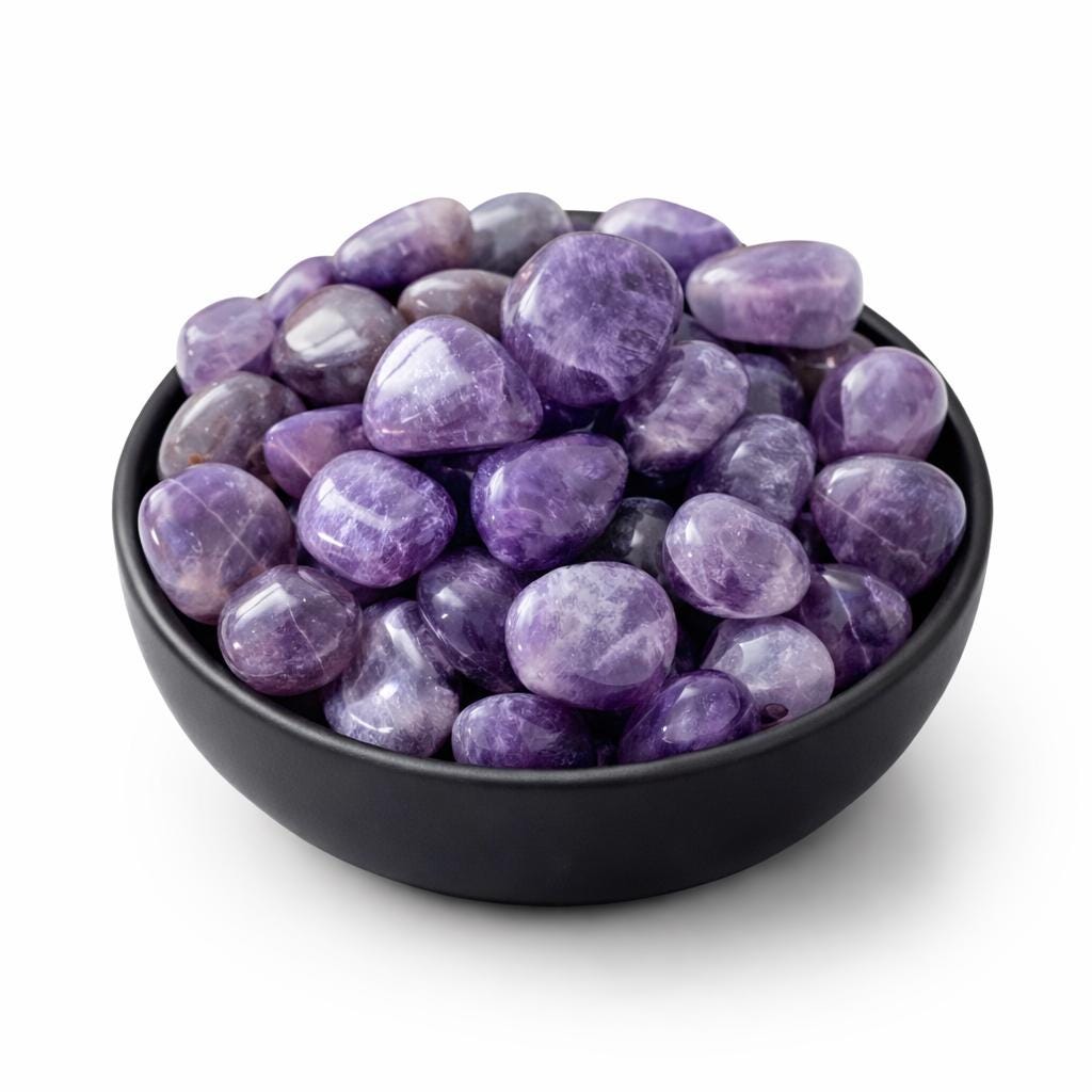 Amethyst Tumbled Stone – Natural Amethyst Crystal for Healing, Stress Relief, Sleep, Meditation & Chakra Balance