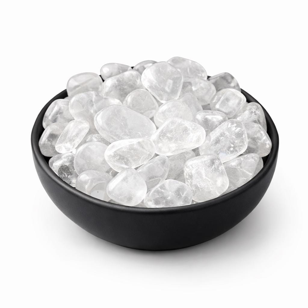 Clear Quartz Tumbled Stone – Master Healer Crystal for Energy Amplification, Clarity, Manifestation & Balance