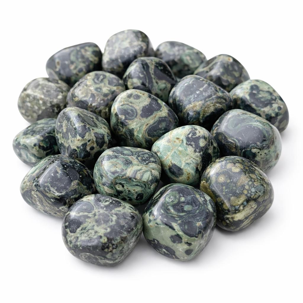 Kambaba Jasper Tumbled Stone – Natural Crystal for Grounding, Peace, Protection & Ancient Earth Energy