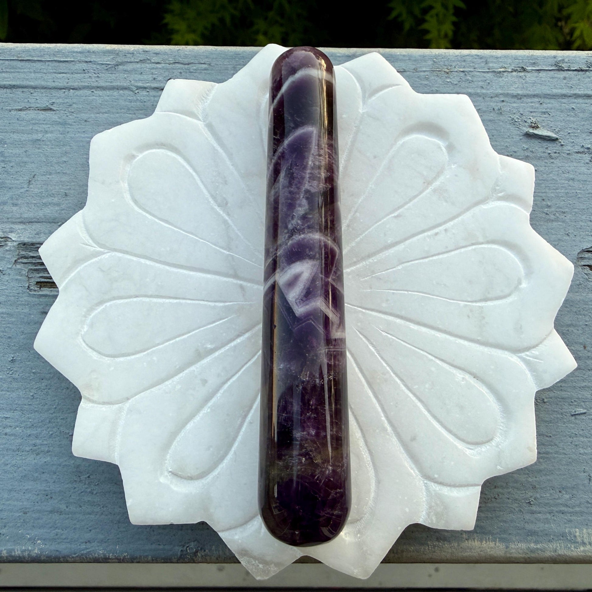 Amethyst Crystal Massage Wand | Acupressure, Trigger Point Therapy