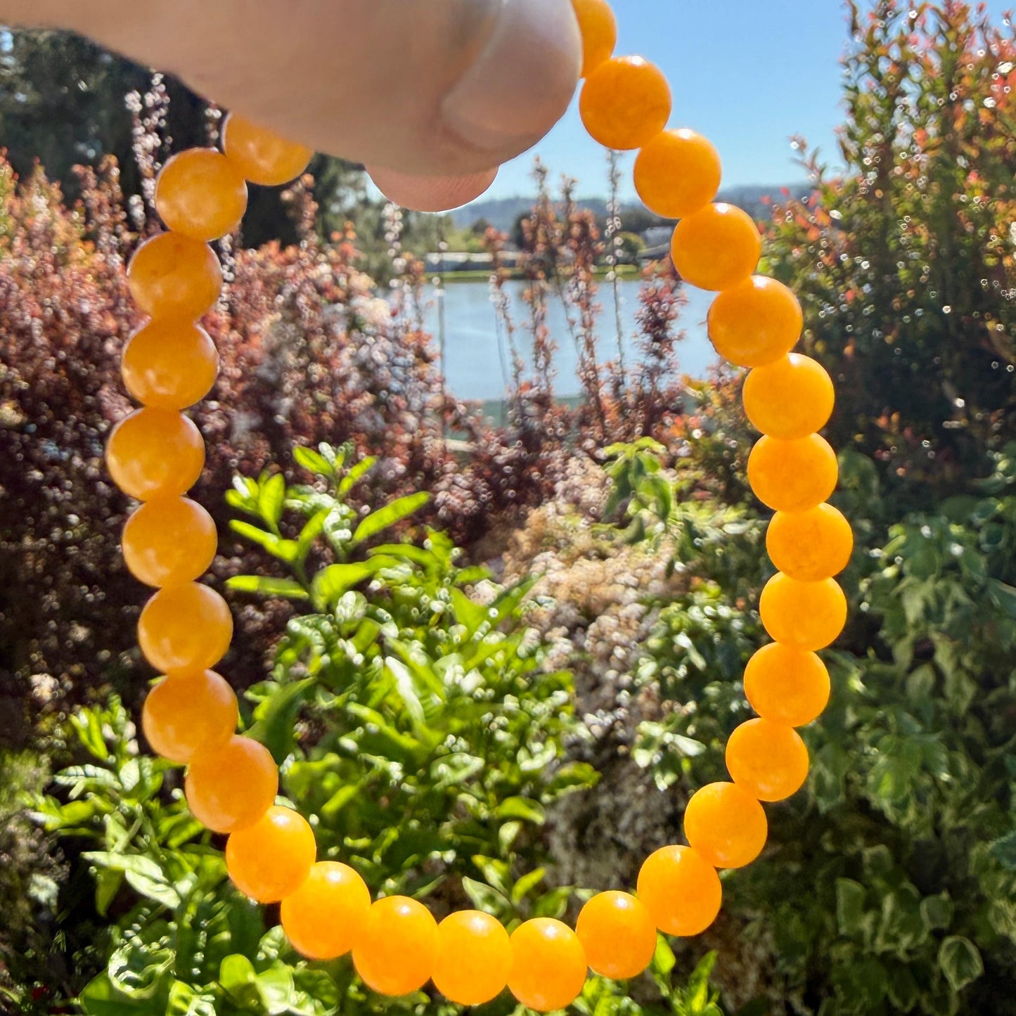 Yellow Jade Bracelet 6mm 8mm | Abundance Luck Prosperity Confidence Crystal Energy