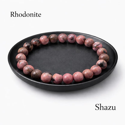 Rhodonite Bracelet – Emotional Healing, Compassion & Heart Chakra Crystal