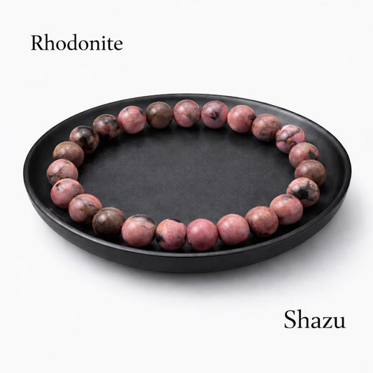 Rhodonite Bracelet – Emotional Healing, Compassion & Heart Chakra Crystal