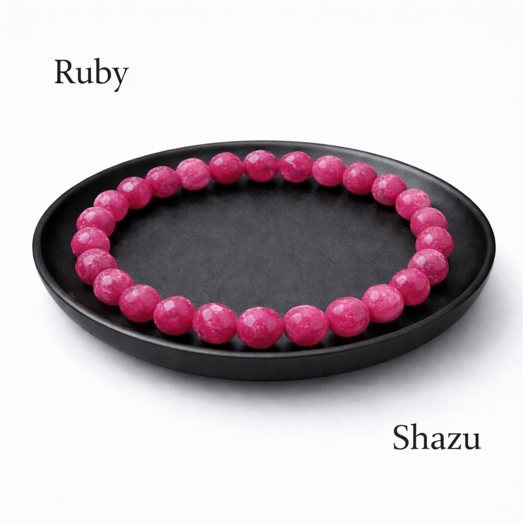 Natural Ruby Sapphire Bracelet – 6mm Faceted Gemstone Bracelet – Mothers Day Gift – Passion & Vitality Jewelry