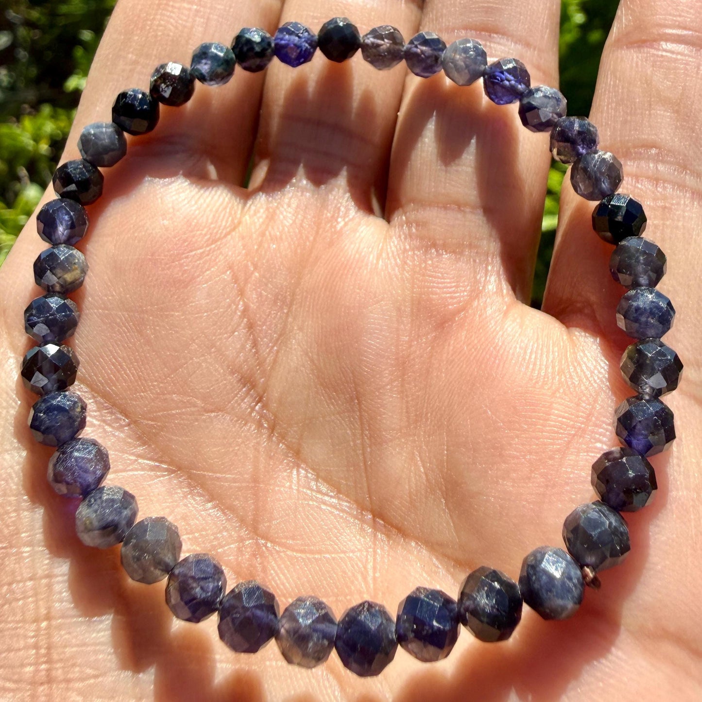 Natural Sapphire Bracelet – 5mm Faceted Gemstone Bracelet – Mothers Day Gift –  Wisdom & Protection Jewelry
