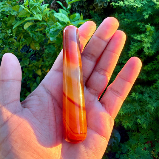 Carnelian Massage Wand — Confidence & Creativity