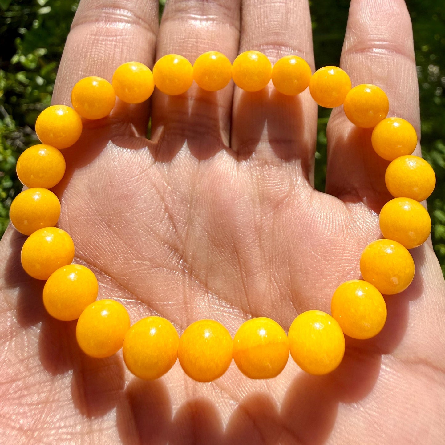 Yellow Jade Bracelet 6mm 8mm | Abundance Luck Prosperity Confidence Crystal Energy