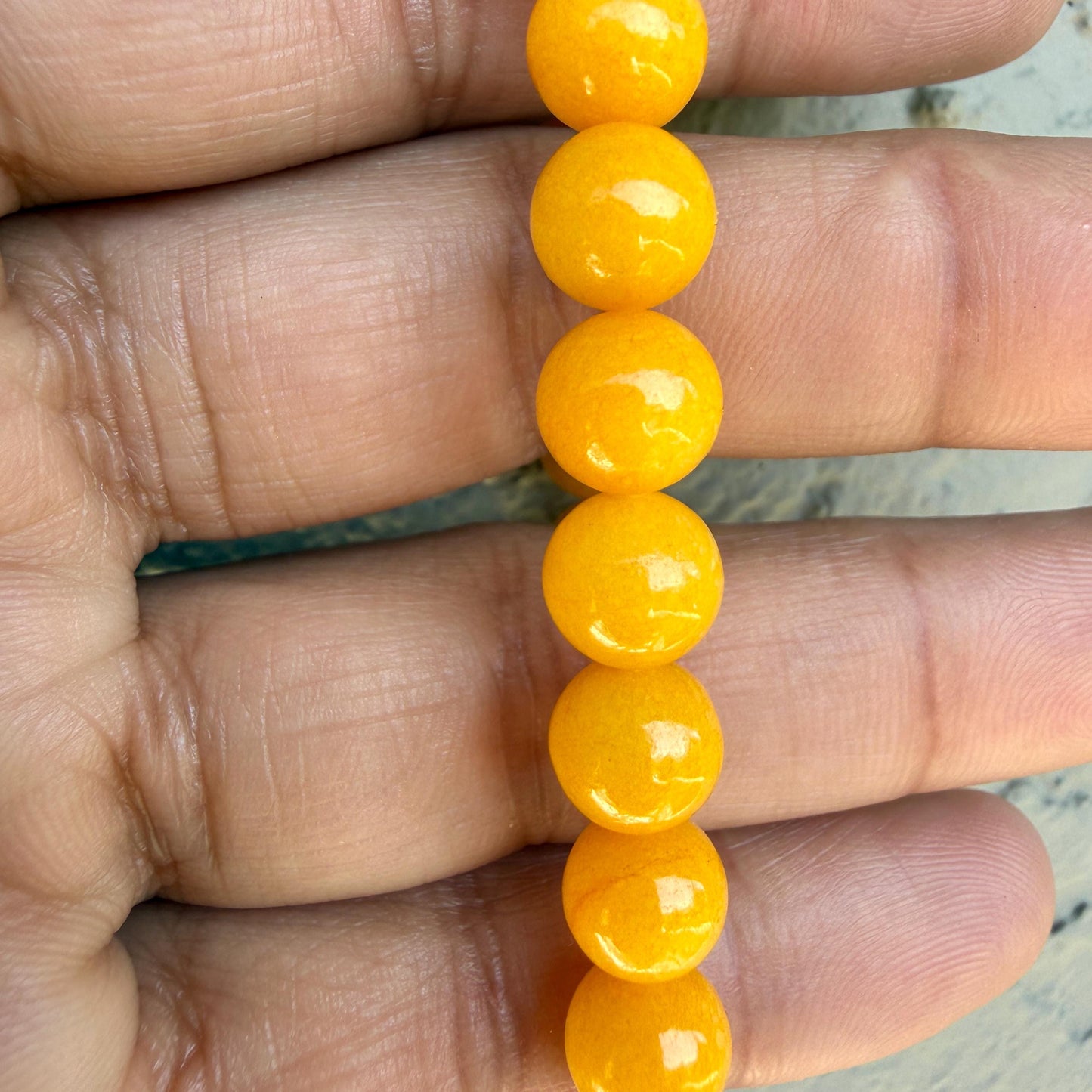 Yellow Jade Bracelet 6mm 8mm | Abundance Luck Prosperity Confidence Crystal Energy