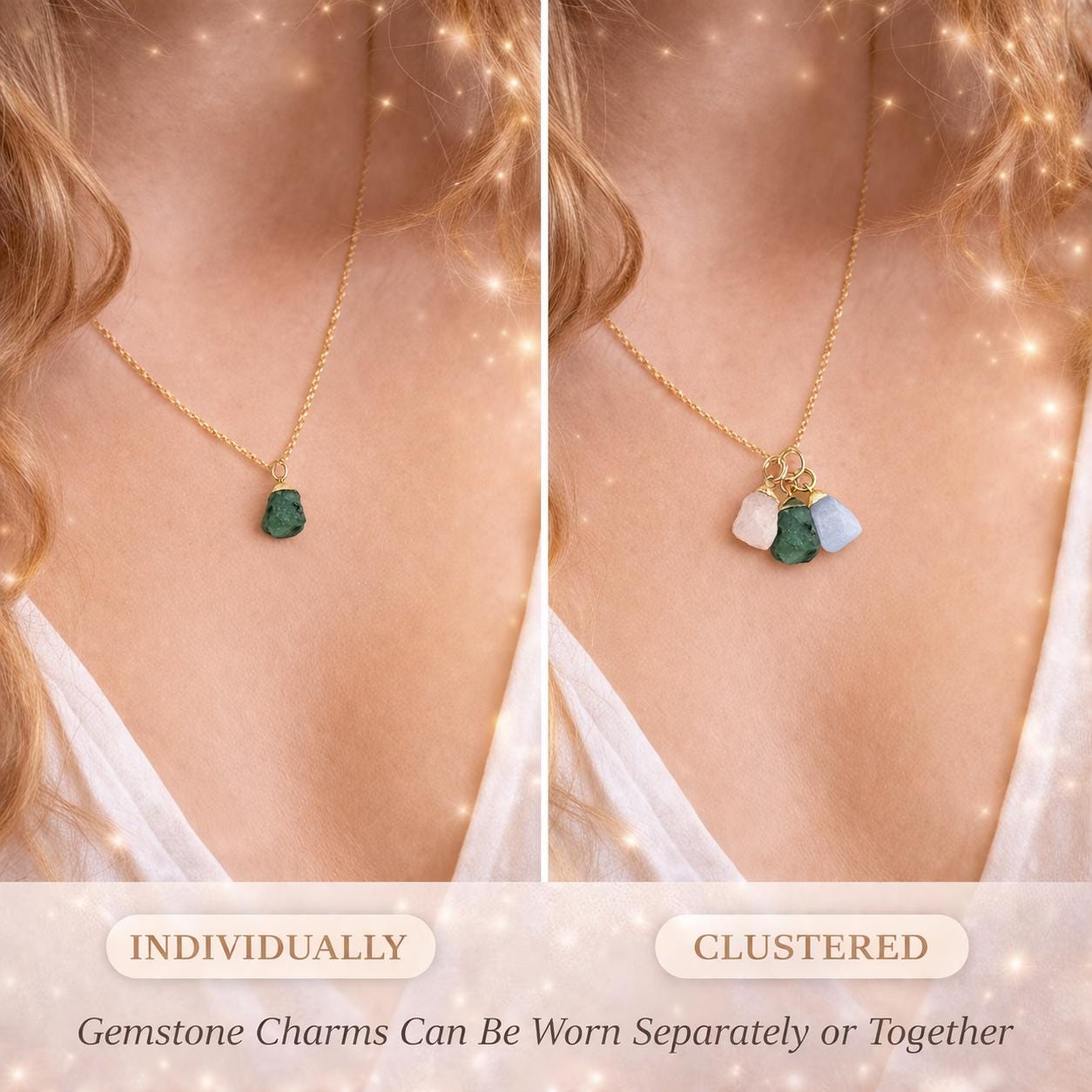 Zodiac Birthstone Necklace – 12 Astrology Signs Crystal Pendant, Personalized Star Sign Jewelry Gift for Her