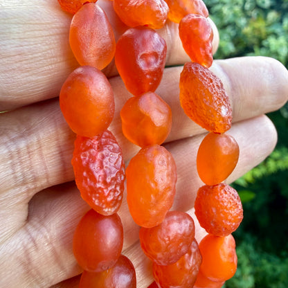 Natural Carnelian Gobi Desert Bracelet: Irregular Beads, Grounding Energy, Strength Vitality