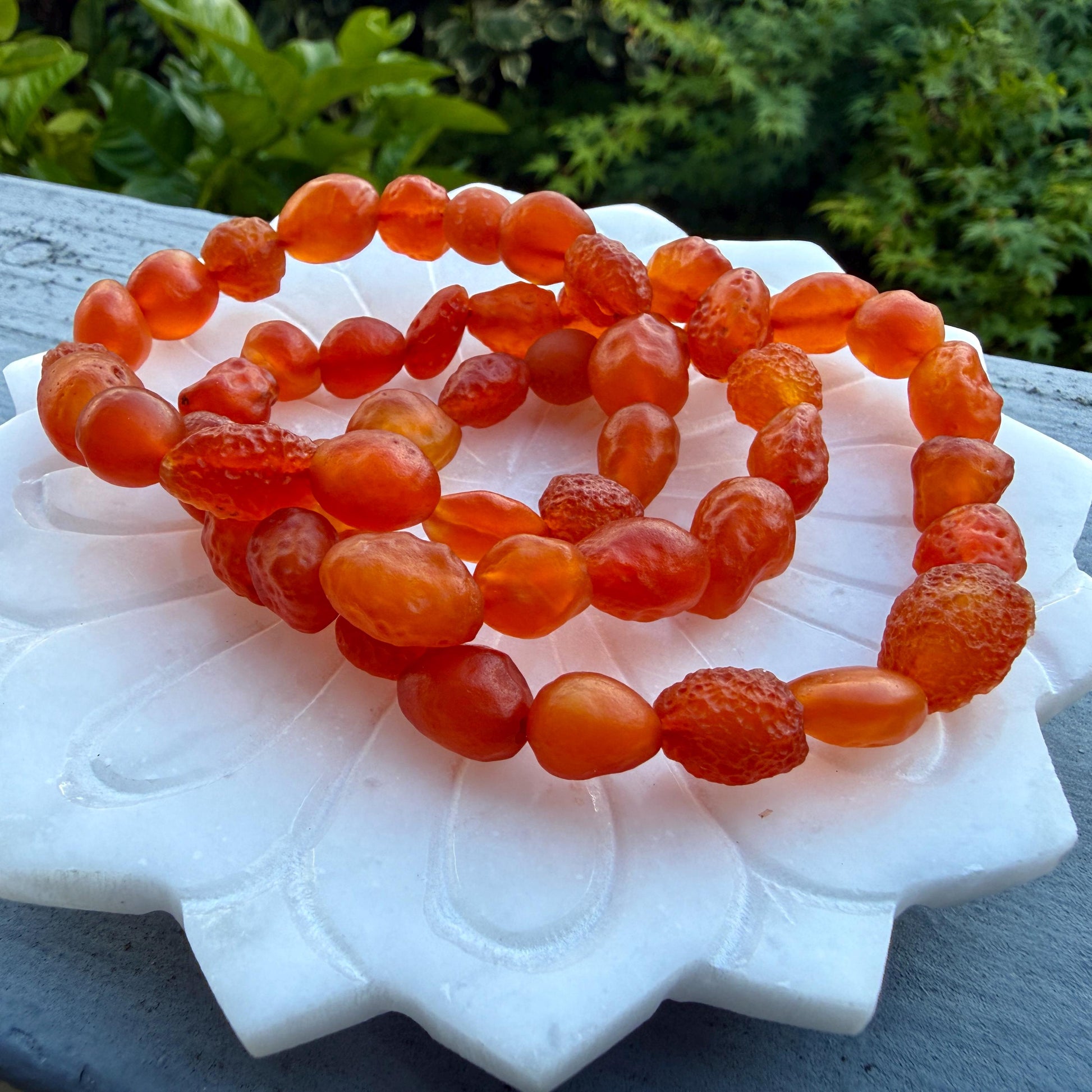 Natural Carnelian Gobi Desert Bracelet: Irregular Beads, Grounding Energy, Strength Vitality