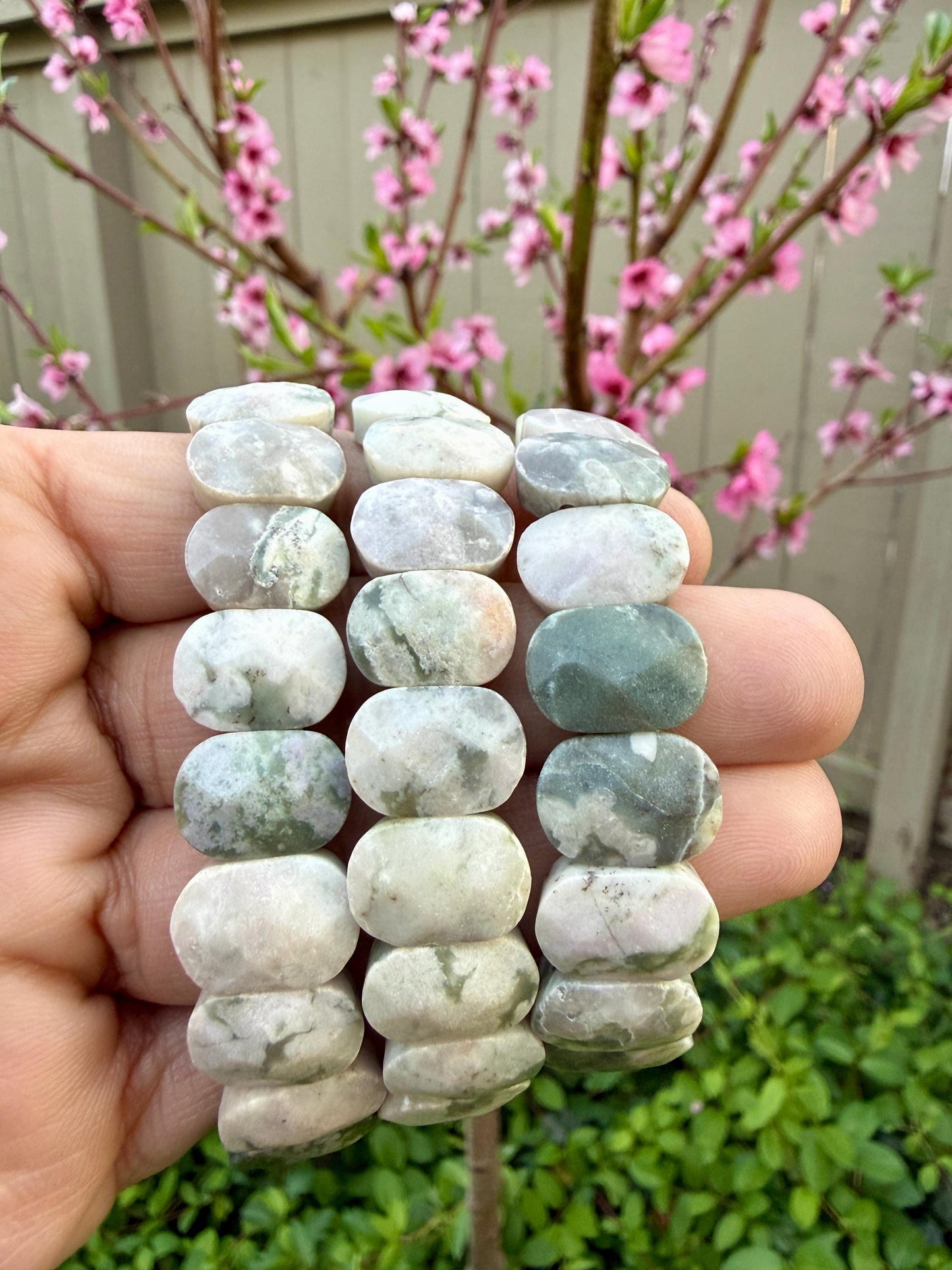 Auspicious Jade Bracelet 10x15mm Natural Stone Green Jade Healing Crystal Prosperity Luck Energy Jewelry Gift