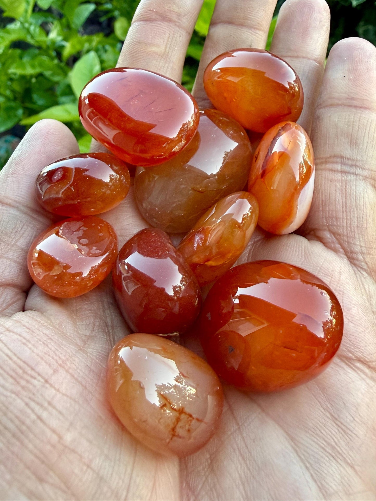 Carnelian Tumbled Stone – Natural Crystal for Motivation, Creativity, Confidence & Vitality