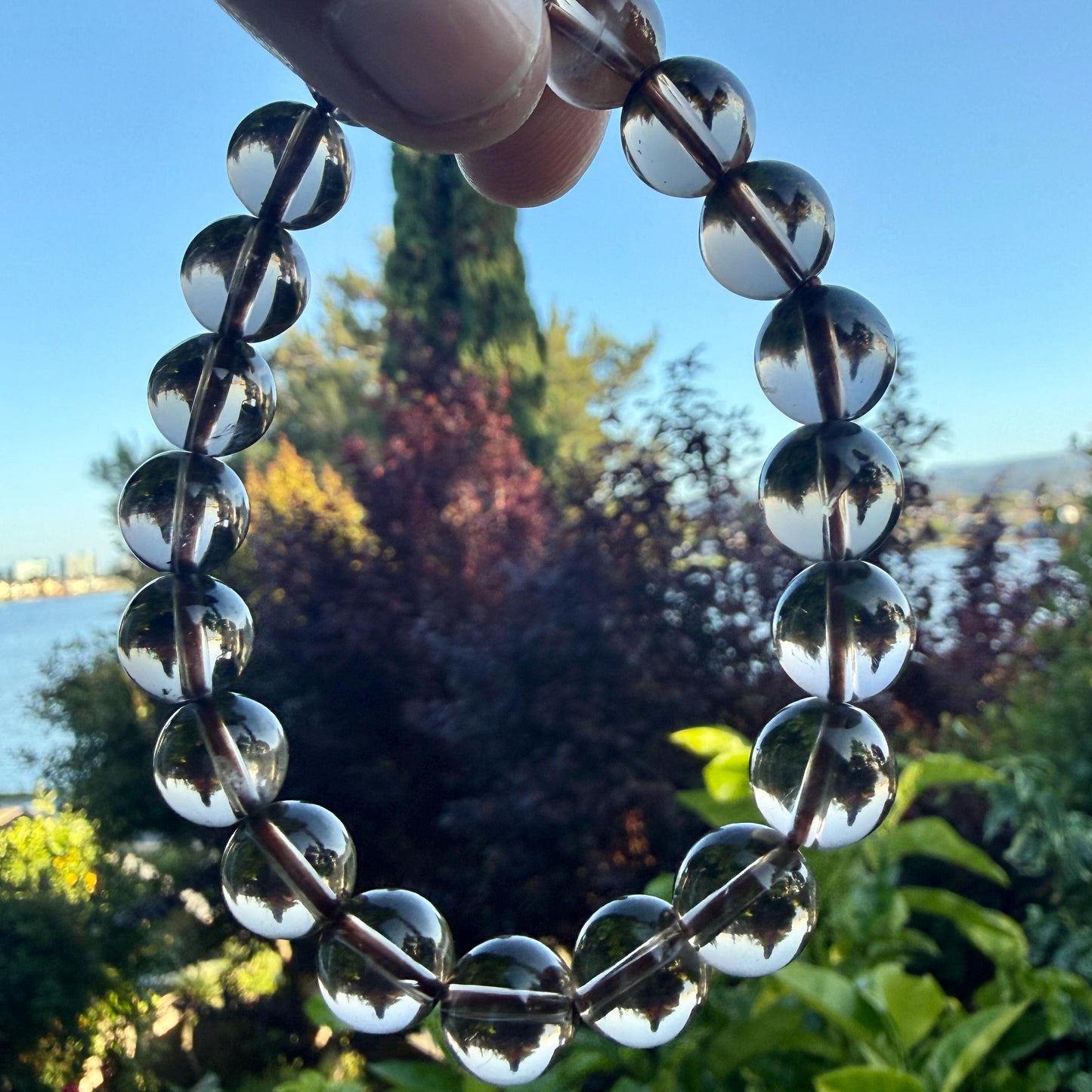 AAA Smoky Quartz Bracelet – Natural Protection Crystal for Grounding, Anxiety Relief & Energy Cleansing